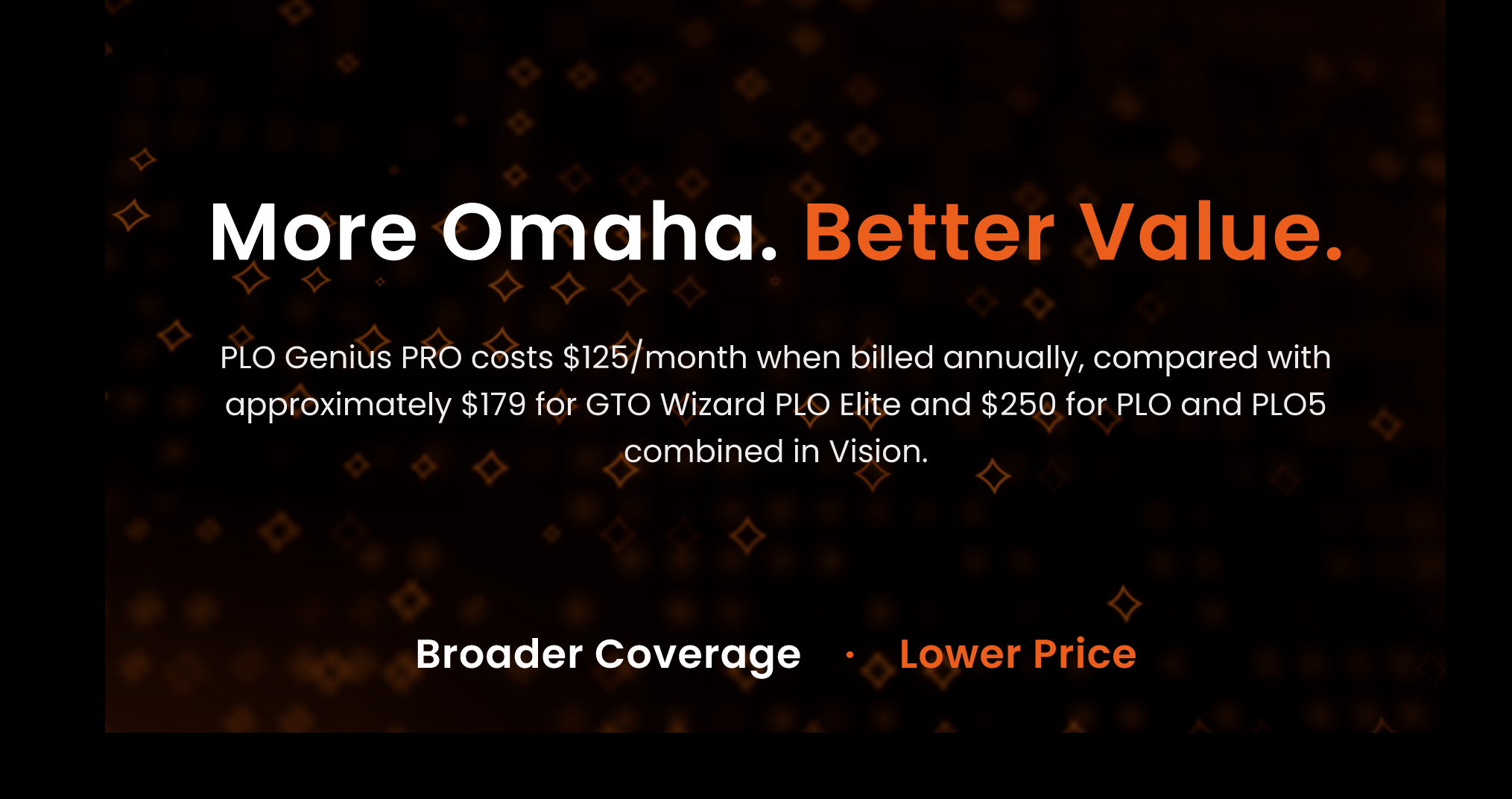 PLO Genius price and value compared with competing PLO tools