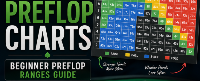 Poker preflop starting hand chart for beginners showing opening hand ranges and strategy.